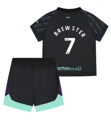 Lacne Dětský Futbalové dres Sheffield United Rhian Brewster #7 2024-25 Krátky Rukáv - Preč (+ trenírky)